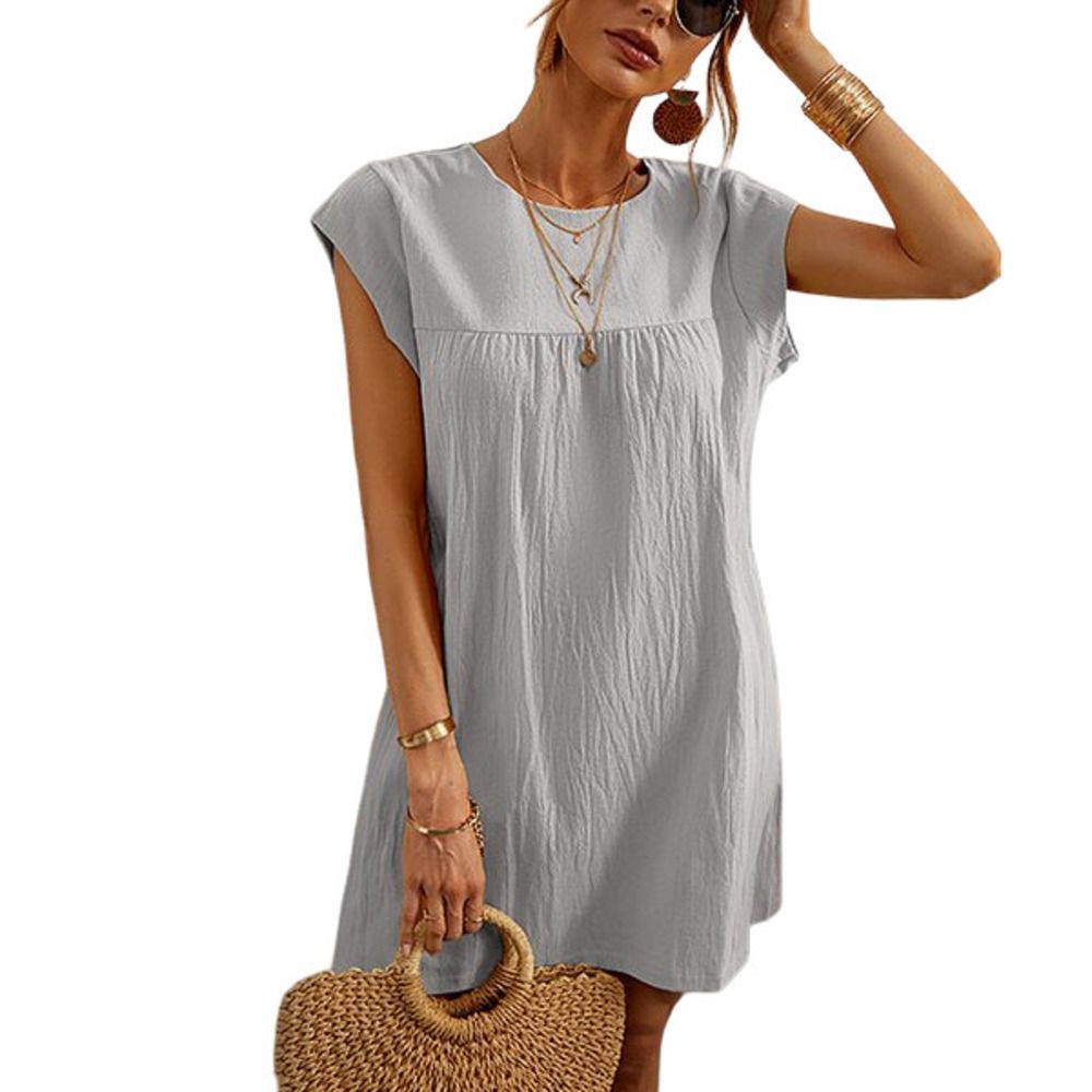 Sucrefas Gray Short Sleeve Shift Dress Size XXL